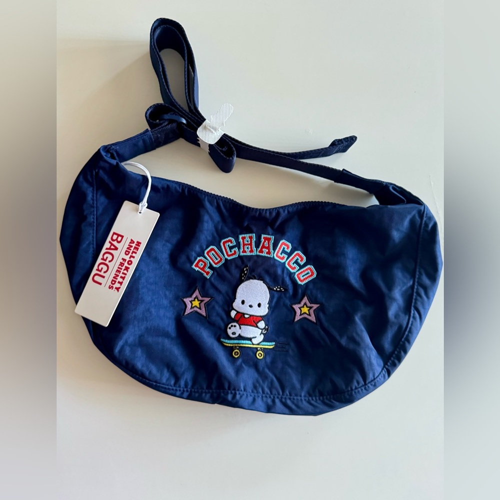 Pochacco BAGGU Medium Nylon Crescent Bag Hello Kitty And Friends UO Exclusive